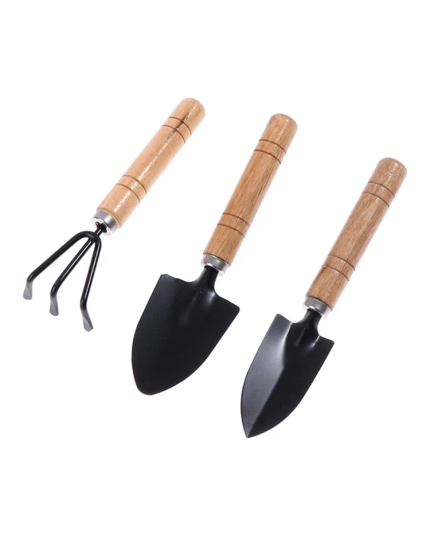 Wood Handle 3 in 1 Gardening Tools Set