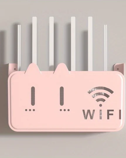 Wifi Router Storage Box Wall-mounted Punch-free Cable Organizer
